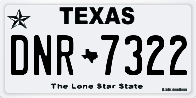 TX license plate DNR7322