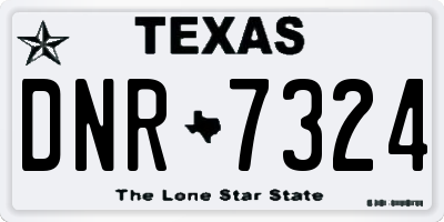 TX license plate DNR7324