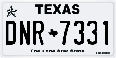 TX license plate DNR7331