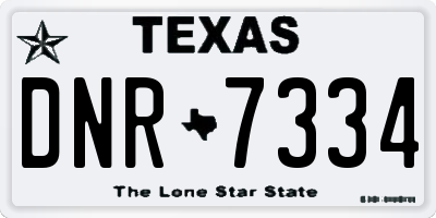 TX license plate DNR7334