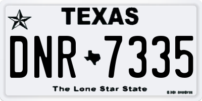 TX license plate DNR7335