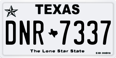 TX license plate DNR7337