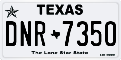 TX license plate DNR7350