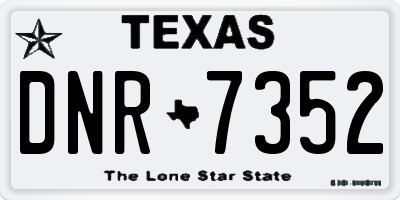 TX license plate DNR7352