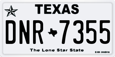 TX license plate DNR7355