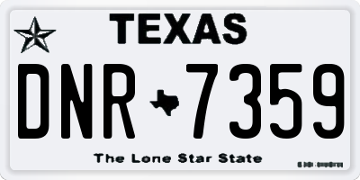 TX license plate DNR7359