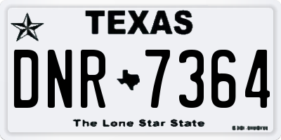 TX license plate DNR7364