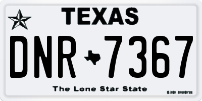 TX license plate DNR7367