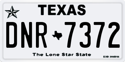 TX license plate DNR7372