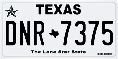 TX license plate DNR7375