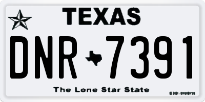 TX license plate DNR7391