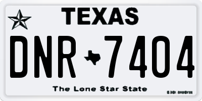 TX license plate DNR7404