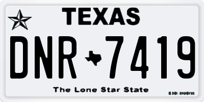 TX license plate DNR7419