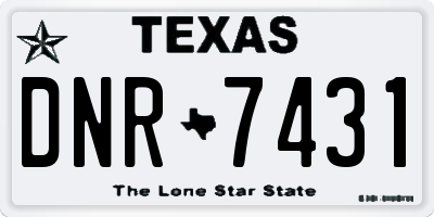 TX license plate DNR7431