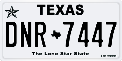 TX license plate DNR7447
