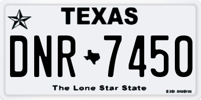TX license plate DNR7450