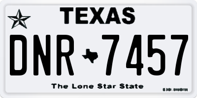 TX license plate DNR7457