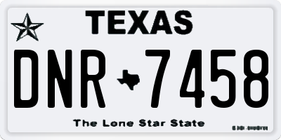 TX license plate DNR7458