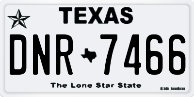 TX license plate DNR7466
