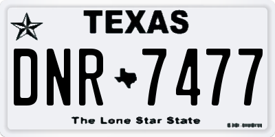 TX license plate DNR7477