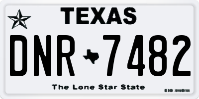 TX license plate DNR7482