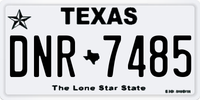 TX license plate DNR7485
