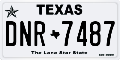 TX license plate DNR7487