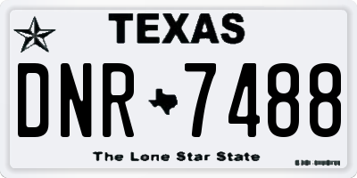 TX license plate DNR7488