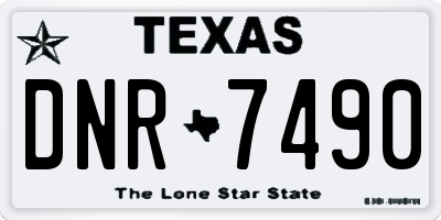 TX license plate DNR7490