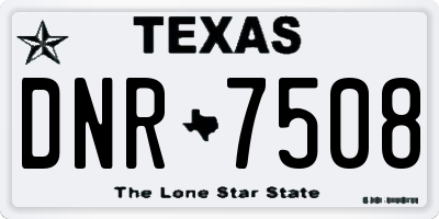 TX license plate DNR7508