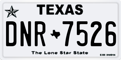 TX license plate DNR7526