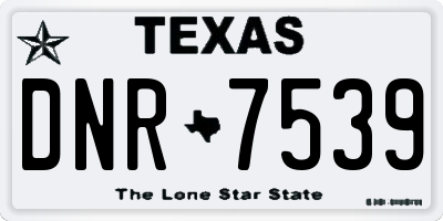 TX license plate DNR7539