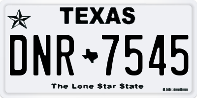 TX license plate DNR7545