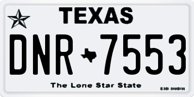 TX license plate DNR7553