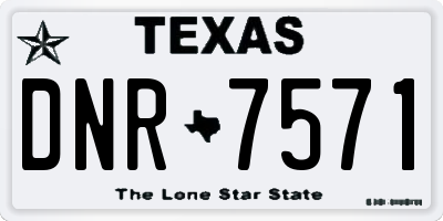 TX license plate DNR7571