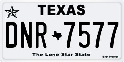 TX license plate DNR7577