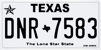 TX license plate DNR7583
