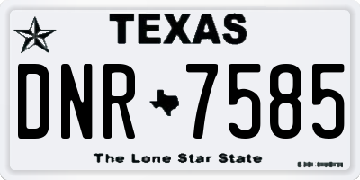 TX license plate DNR7585