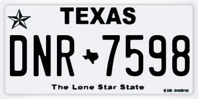 TX license plate DNR7598