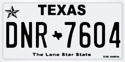 TX license plate DNR7604