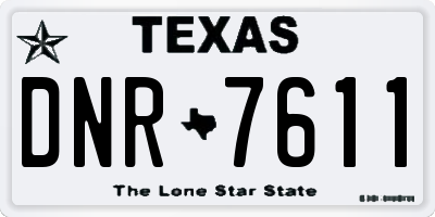 TX license plate DNR7611