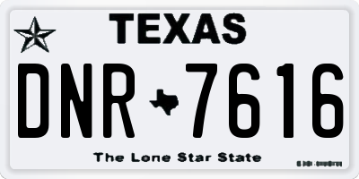 TX license plate DNR7616