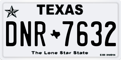 TX license plate DNR7632