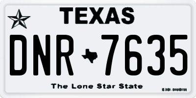 TX license plate DNR7635