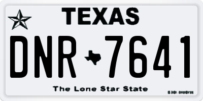 TX license plate DNR7641
