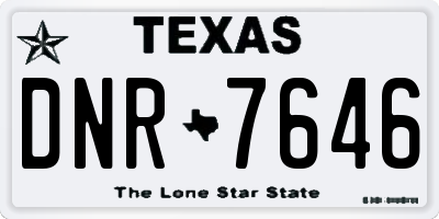 TX license plate DNR7646