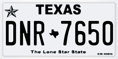 TX license plate DNR7650