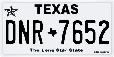 TX license plate DNR7652