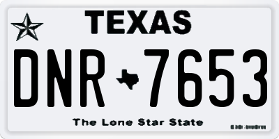 TX license plate DNR7653