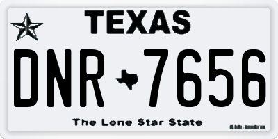 TX license plate DNR7656